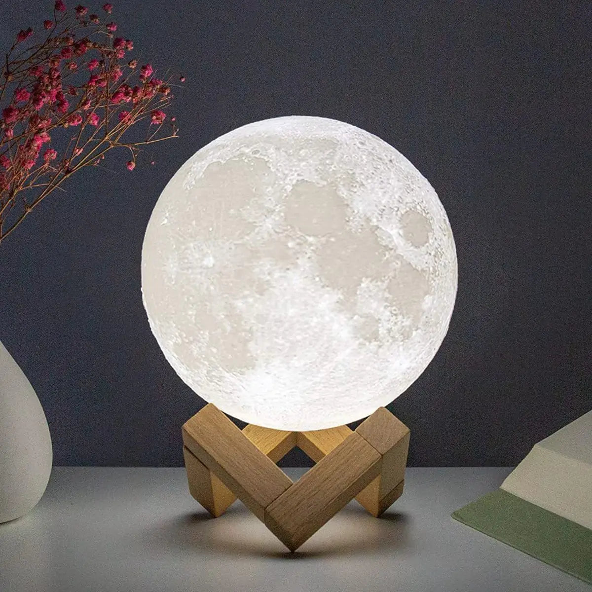 Moon Lamp / Wooden Stand