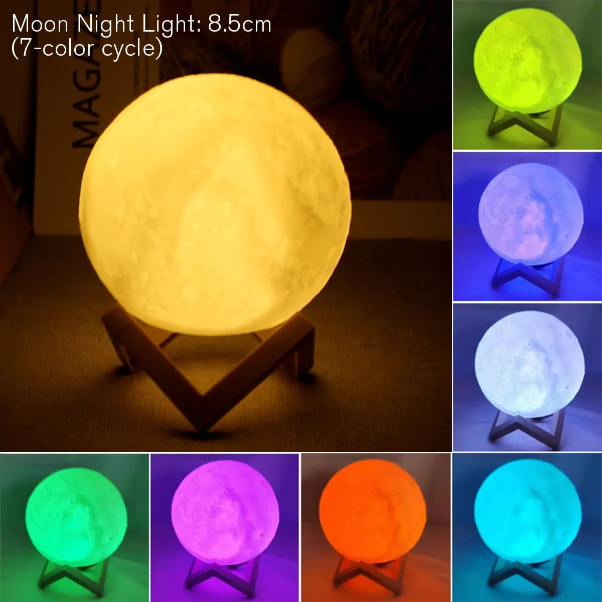 Moon Lamp / Wooden Stand