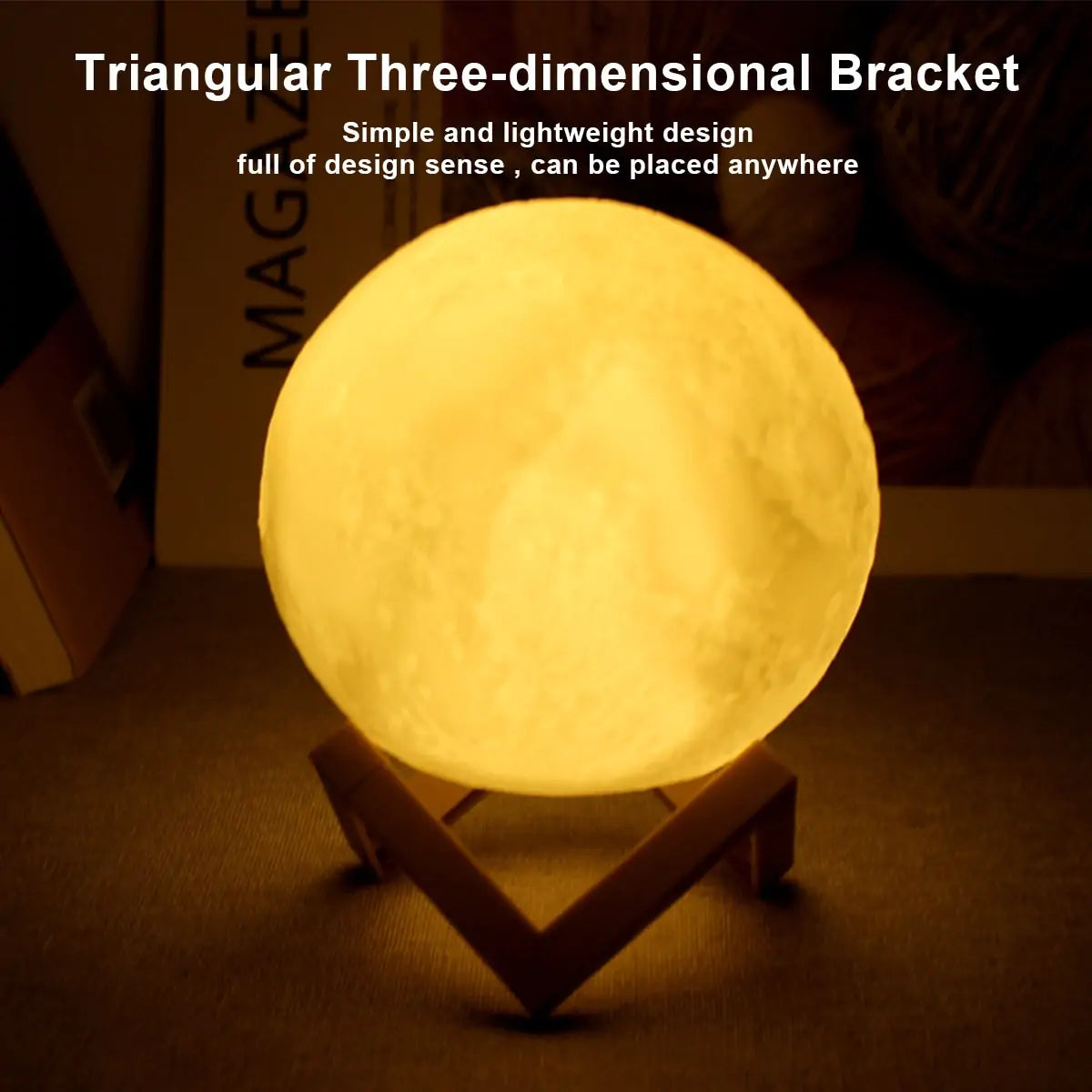Moon Lamp / Wooden Stand