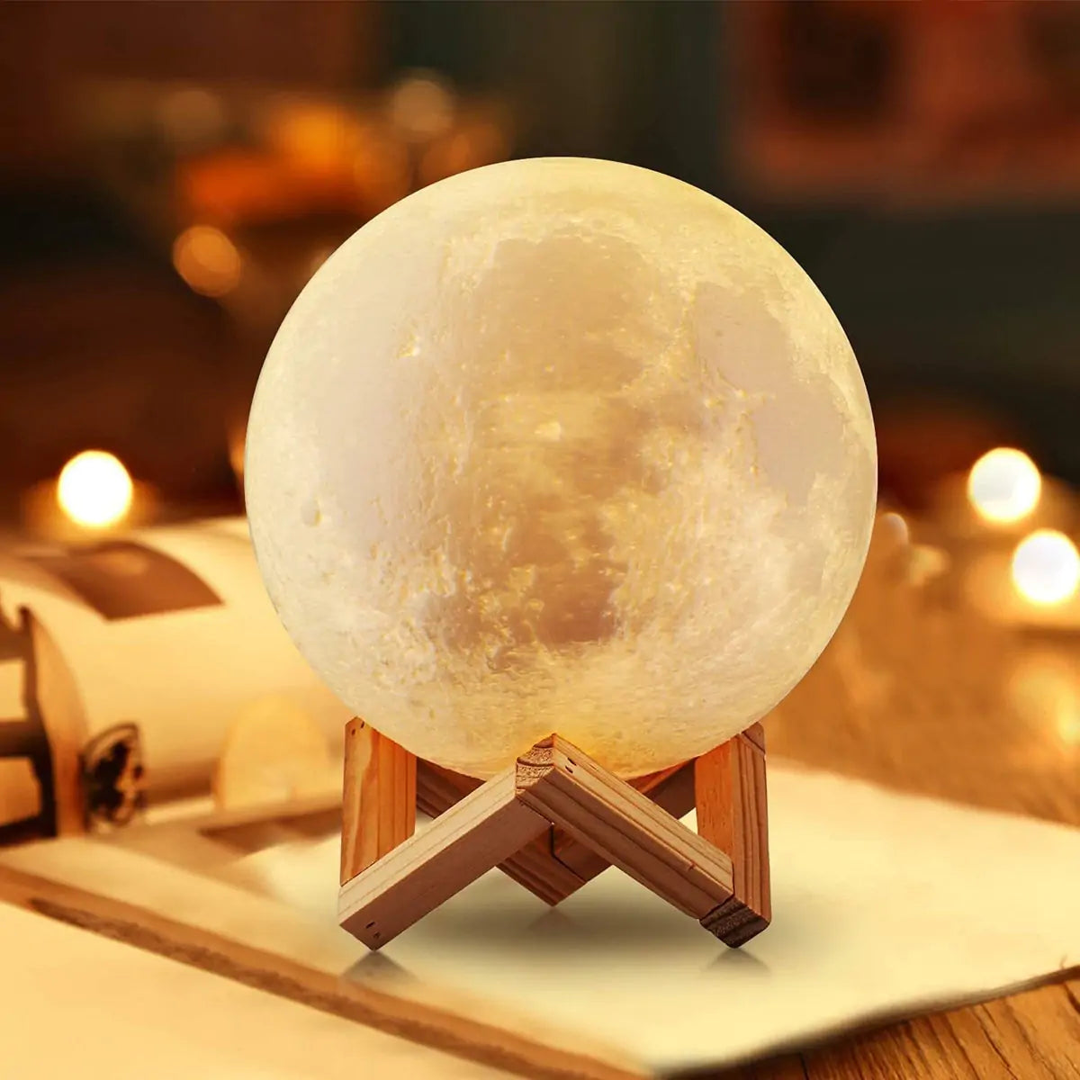 Moon Lamp / Wooden Stand