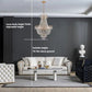 Golden Crystal Chandelier, Large Modern Luxury Chandelier, Suitable For Living Room, Dining Room, Bedroom, Hallway