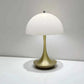 Portable rechargeable LED lamp with dimmable metal shade and USB Type-C charging