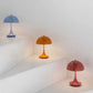 Portable rechargeable LED lamp with dimming, USB charging, and sleek metal design