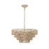 Bohemian woven rattan chandelier with iron frame in natural wood color farmhouse lighting fixture