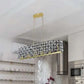 Modern champagne gold oval crystal chandelier with K9 crystals and metal frame