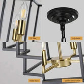 8 Lights Black & Gold Lantern Tiered Chandelierspecification
Origin:
China
Main Color:
gold
Main materials:
iron
Product Style:
farmhouse
Product dimensions
Assembly Length (in.):
18.10
Assembly Width (inches):
1Alphas lightAlphas lightBlack & Gold Lantern