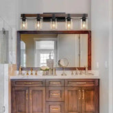 Farmhouse Dresser Lamps Rustic Bathroom Lamps Bathroom Wall LampsOrigin:
China
Main Color:
Walnut + black
Main materials:
Glass, iron
Product Style:
farmhouse
Product dimensions
Assembly Length (in.):
34.60
Assembly Width (inches)Alphas lightAlphas lightFarmhouse Dresser Lamps