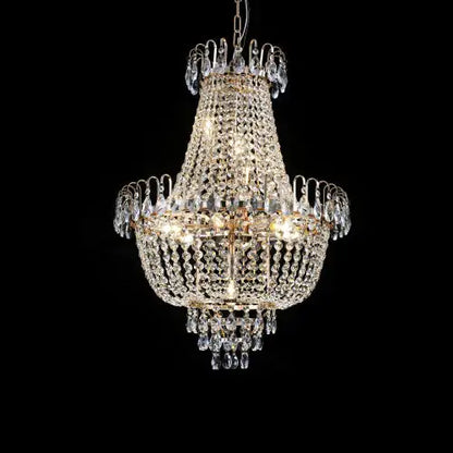 Golden Crystal Chandelier, Large Modern Luxury Chandelier, Suitable For Living Room, Dining Room, Bedroom, Hallway