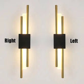 Modern LED wall lamp with sleek iron and acrylic design in gold, energy-efficient 6W SMD LED lighting for stylish home decor