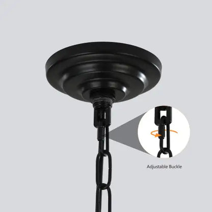 8 Lights Black & Gold Lantern Tiered Chandelier