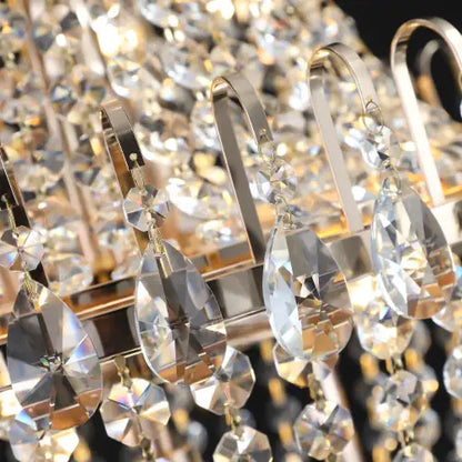 Golden Crystal Chandelier, Large Modern Luxury Chandelier, Suitable For Living Room, Dining Room, Bedroom, Hallway