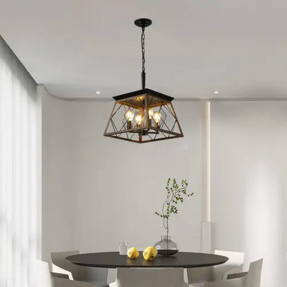 Farmhouse Chandelier 4 Lights Vintage Antique Chandelier Lamps
