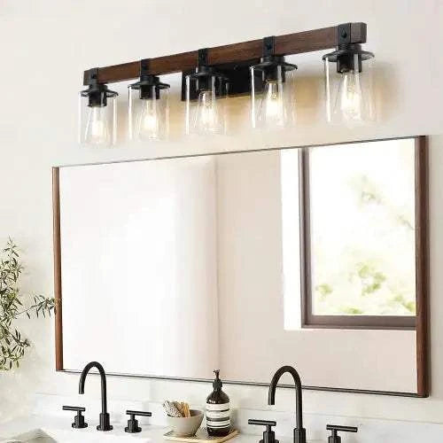 Farmhouse Dresser Lamps Rustic Bathroom Lamps Bathroom Wall LampsOrigin:
China
Main Color:
Walnut + black
Main materials:
Glass, iron
Product Style:
farmhouse
Product dimensions
Assembly Length (in.):
34.60
Assembly Width (inches)Alphas lightAlphas lightFarmhouse Dresser Lamps