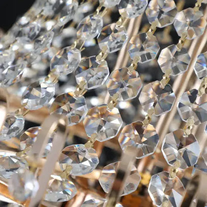 Golden Crystal Chandelier, Large Modern Luxury Chandelier, Suitable For Living Room, Dining Room, Bedroom, Hallway