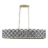 Modern champagne gold oval crystal chandelier with high-end K9 crystals and metal frame