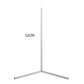 Corner Floor Lamp with slim white metal frame and three-pronged base, standing 52cm tall for corner placement