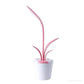 Flower Lamp in pink and white with a flowerpot base and adjustable LED light resembling a flower stem and leaves