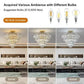 Golden 5-layer crystal chandelier with round design for living room