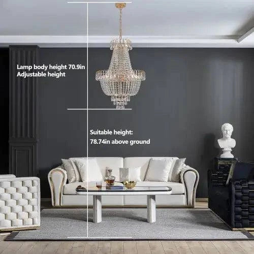 large golden crystal chandelier luxury modern design