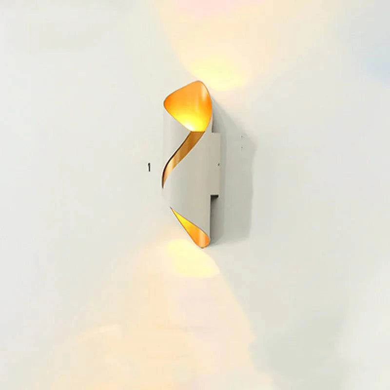 Modern LED waterproof outdoor wall lamp mounted on exterior brick wall, sleek and durable design for weather-resistant illumination