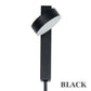 LED indoor Wall Lamps featuring a sleek black metal body with a rounded white diffuser, designed for wall mounting