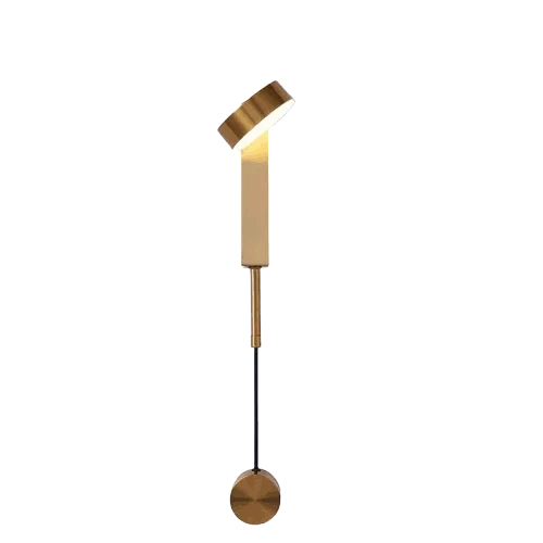 LED indoor Wall Lamps featuring a modern brass finish with an adjustable head and sleek minimalist design for focused lighting