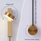 LED indoor Wall Lamps in brushed gold finish with adjustable rotary light heads and dimming switch for stylish and flexible lighting