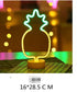 LED Neon Light shaped like a pineapple with green and yellow glowing PVC on a clear round base