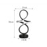 Black modern LED Table Lamp with a double loop design and integrated white LED lighting on a round base
