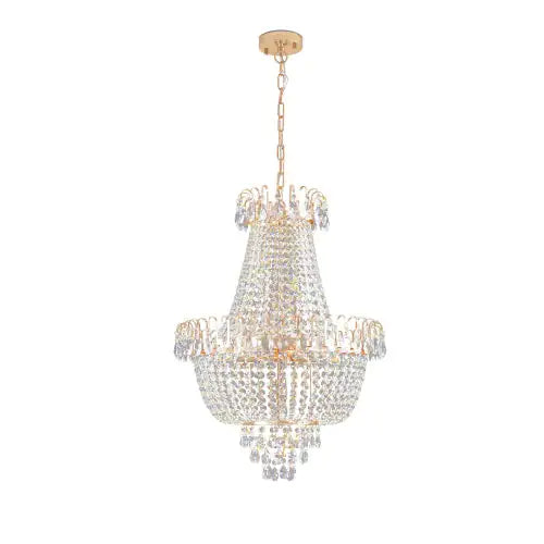 Golden Crystal Chandelier, Large Modern Luxury Chandelier, Suitable For Living Room, Dining Room, Bedroom, Hallway