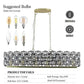 Modern champagne gold oval crystal chandelier with K9 crystals and metal frame