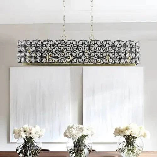 Modern champagne gold oval crystal chandelier with clear K9 crystals