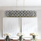 Modern champagne gold oval crystal chandelier with clear K9 crystals