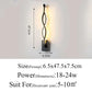 Modern Wall Lamps featuring a sleek black aluminum body with twisting design and warm LED illumination, 47.5 cm tall.