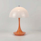 Portable rechargeable LED lamp with dimmable metal lampshade and USB Type-C charging