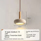 Retro Lux Drop Light pendant lamp with yellow travertine solid wood, 15cm diameter, natural stone texture, modern minimal design