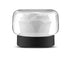 Ultrasonic Air Humidifier with black base and transparent dome featuring a white flower-shaped LED lamp inside
