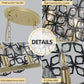 Modern champagne gold oval crystal chandelier with K9 crystals and metal frame