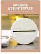 3D LED Lamp round white ABS base with USB interface and smooth surface without burrs for stable connection