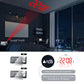 LED Digital Projection Clock with white LED display, red time projection, and compact ABS body projecting time on wall in red digits