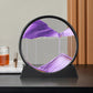 Sand Frame with black circular acrylic enclosure and vibrant purple sand creating shifting textured patterns inside