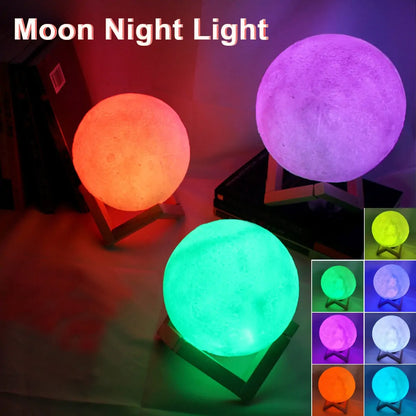 Moon Lamp / Wooden Stand